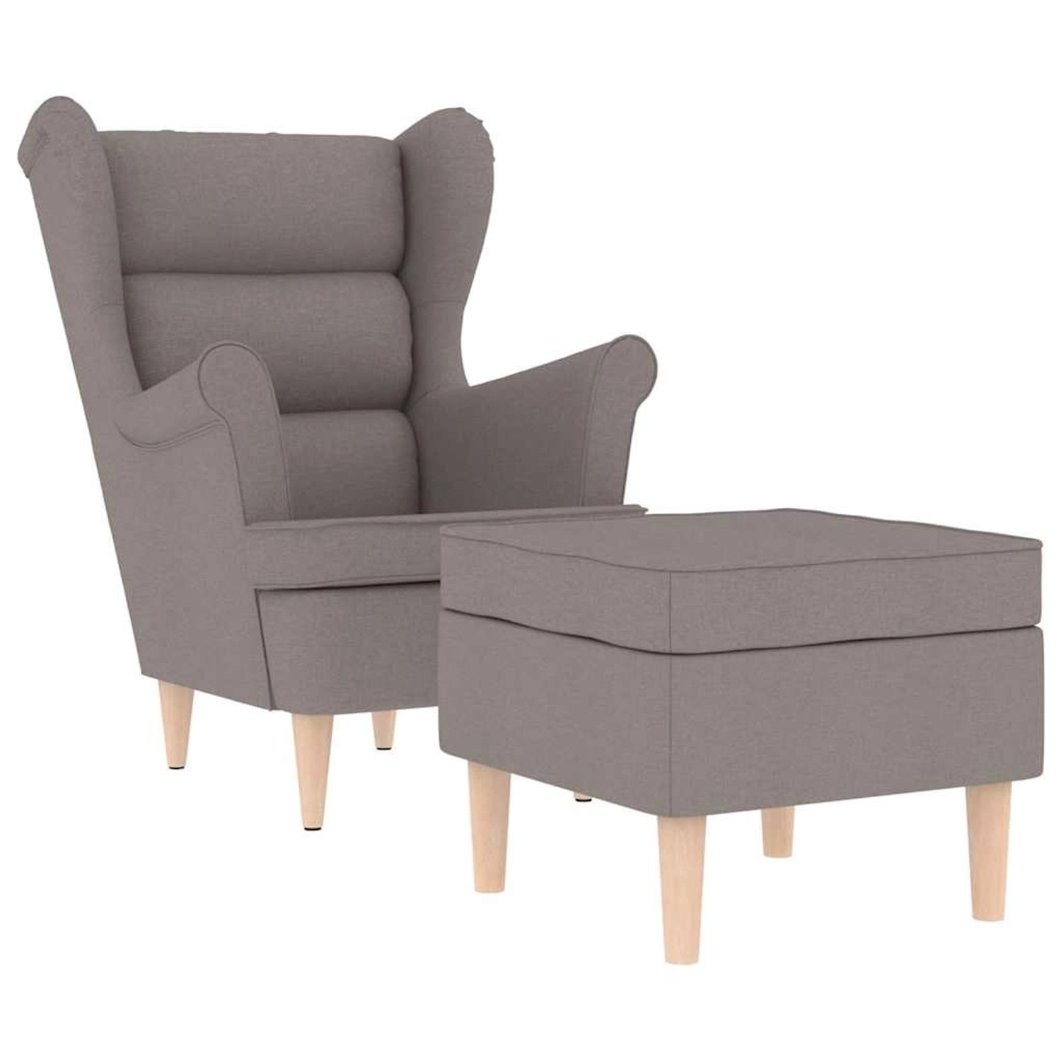 vidaXL Sessel mit Fußhocker Taupe Stoff 3307995 günstig online kaufen