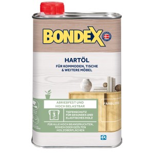 Dose Bondex Hartöl Weiß 250ml für Möbel und Holzdielen.
