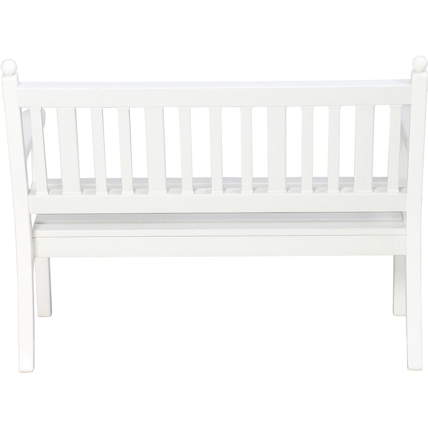 Weiße Blome Gartenbank Hohenzollern für 2 Personen, klassisches Design.