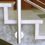 Fischer Schwerlast-Befestigungsset Ankerstange M10. Metallgeländer sicher an Betontreppe befestigt.
