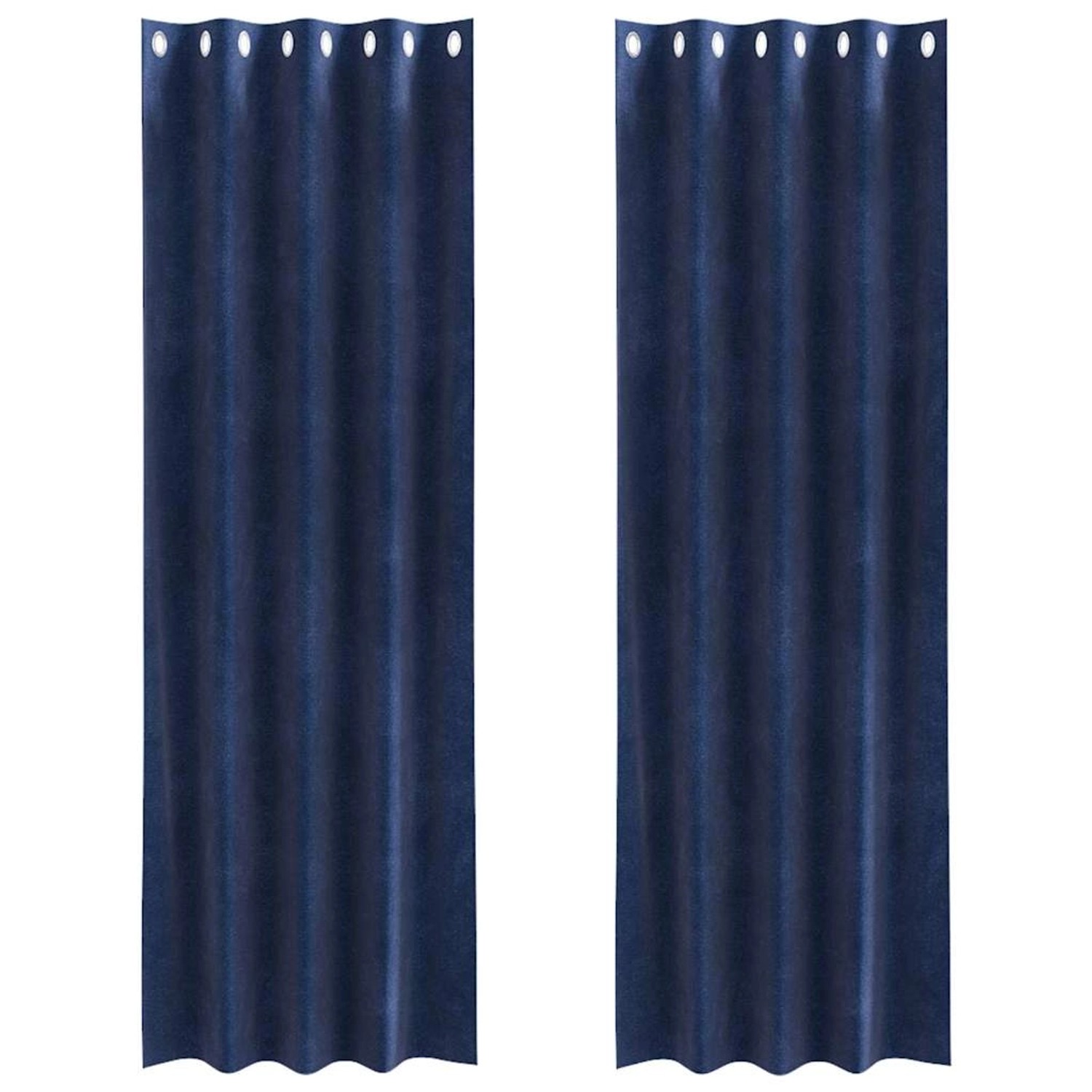 vidaXL Vorhänge 2 Stk Dunkelblau 140 x 245 cm Samt 4107196 günstig online kaufen