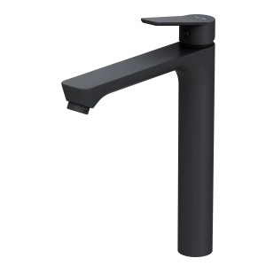 AM.PM Waschtischarmatur Hit, hoher, schwarzer Wasserhahn aus Messing für das Bad.