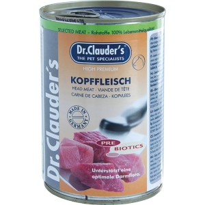 Dr. Clauder's Hunde-Nassfutter Selected Meat Kopffleisch, 400g Dose.
