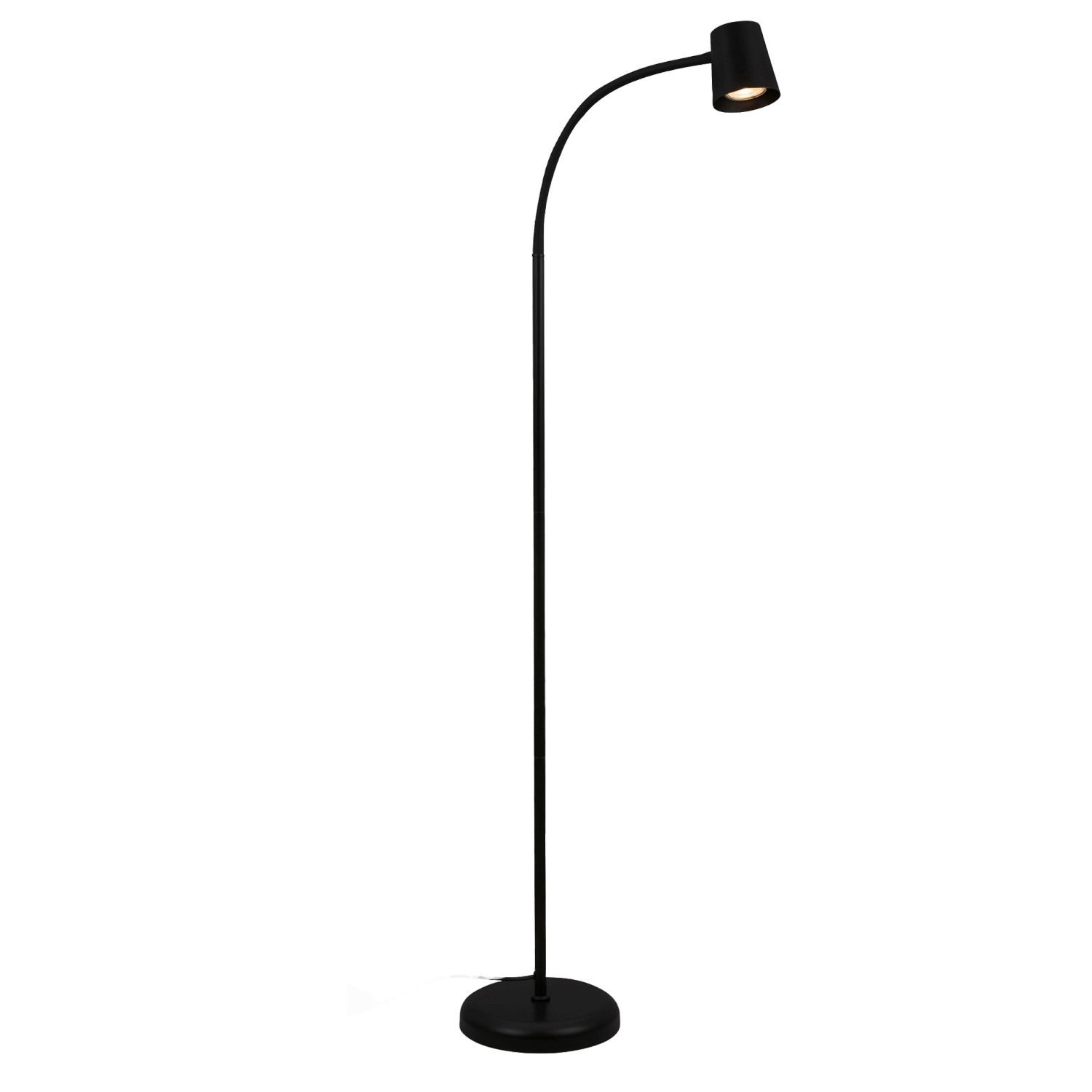 Thumbnail - Brilo Stehleuchte Skriva Schwenkbar Fußtaster Schwarz 21 cm x 127,5 cm