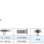 Technische Zeichnung Goebel Spreiz-Blindnietmutter M4, Stahl verzinkt, Abmessungen und Anzugsmomente.