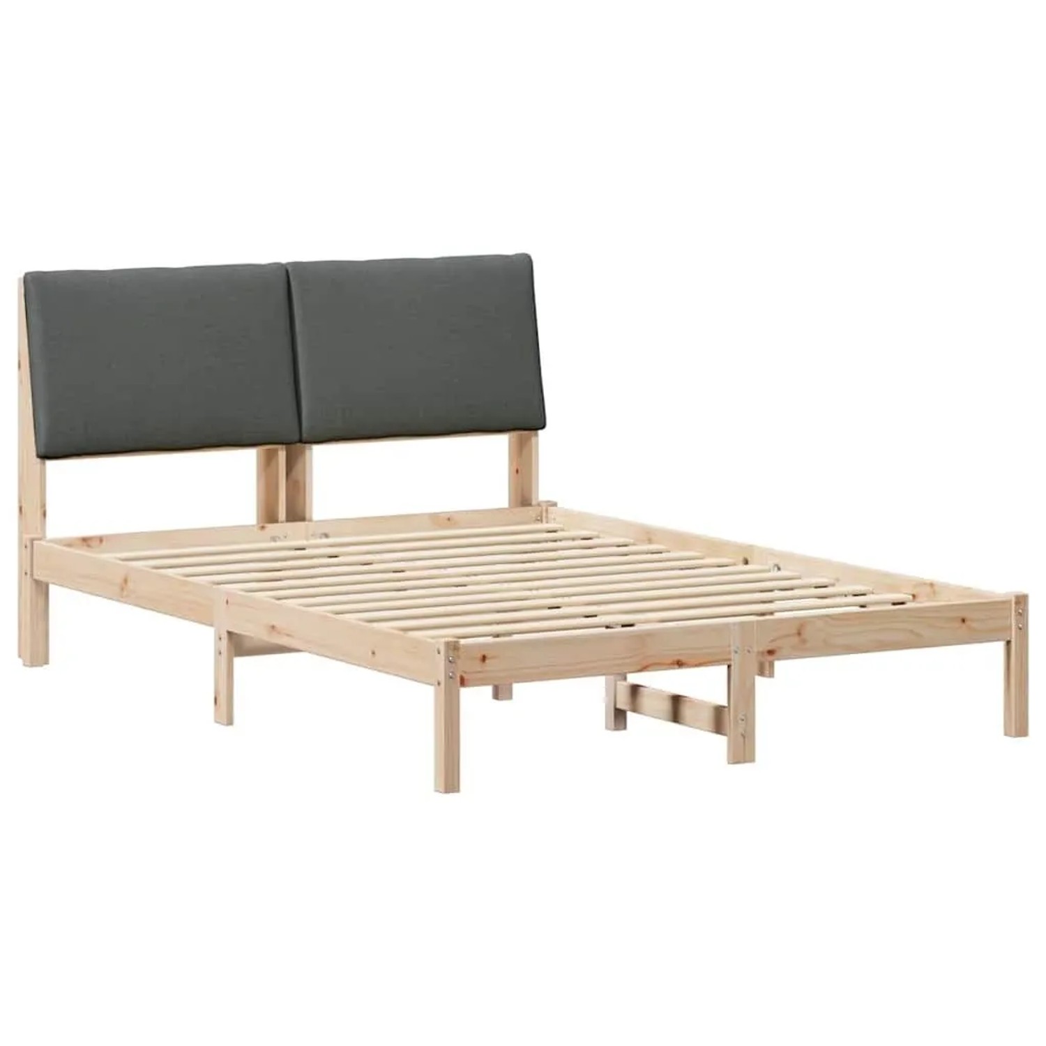 vidaXL Bettgestell Braun und Dunkelgrau 150 x 200 cm Massivholz Kiefer 3394 günstig online kaufen