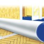Illustration: Tesa Verlegeband zum rückstandsfreien Verlegen von Teppich und PVC-Böden.