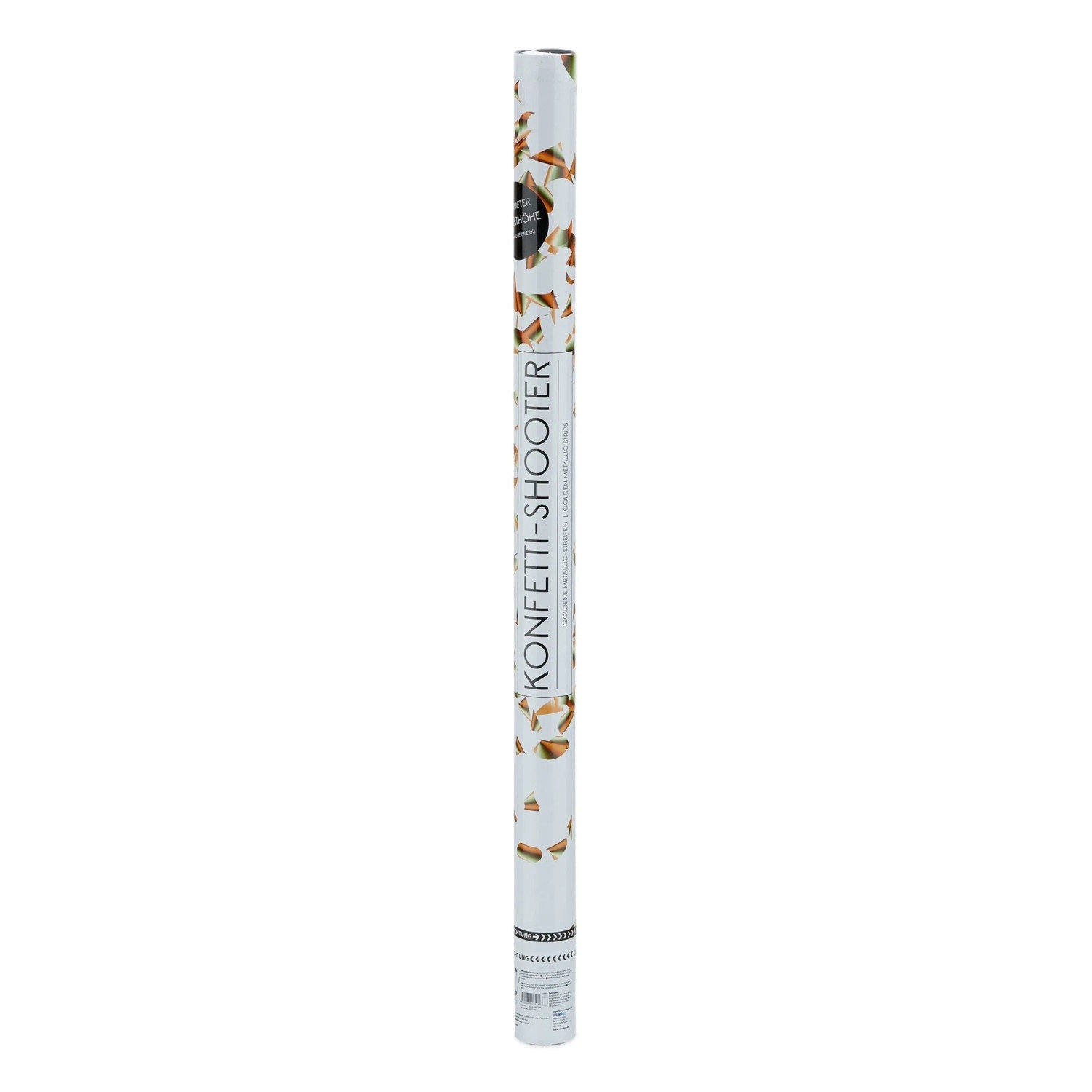 Relaxdays Partypopper Gold mit Sicherheitsnetz 80 cm x 5 cm x 5 cm 0,3 kg