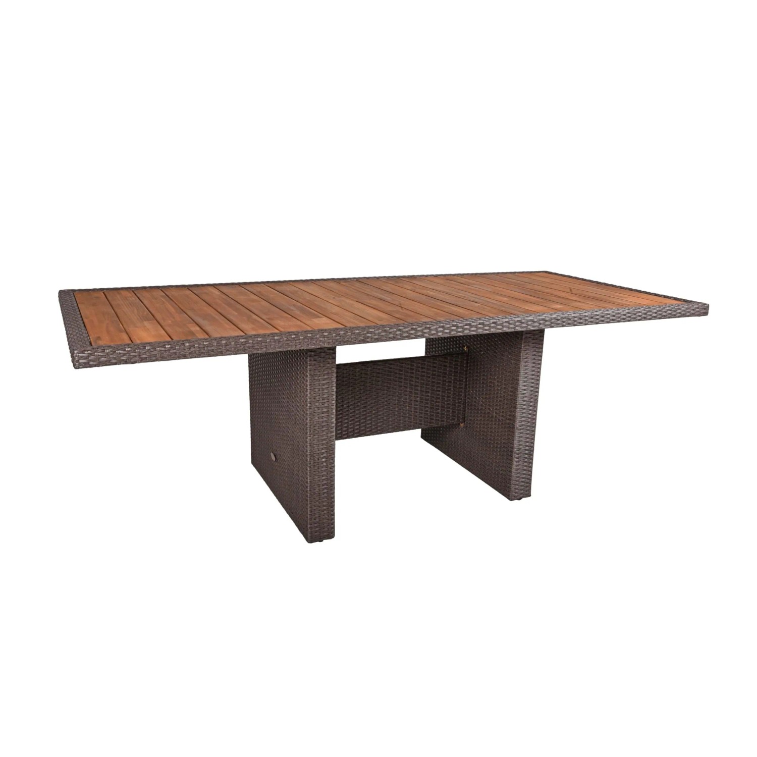 DELUKE Gartentisch ESSEN Akazie Weidengrau 100x220x75cm Terrassentisch Wetterfest Outdoor Tisch