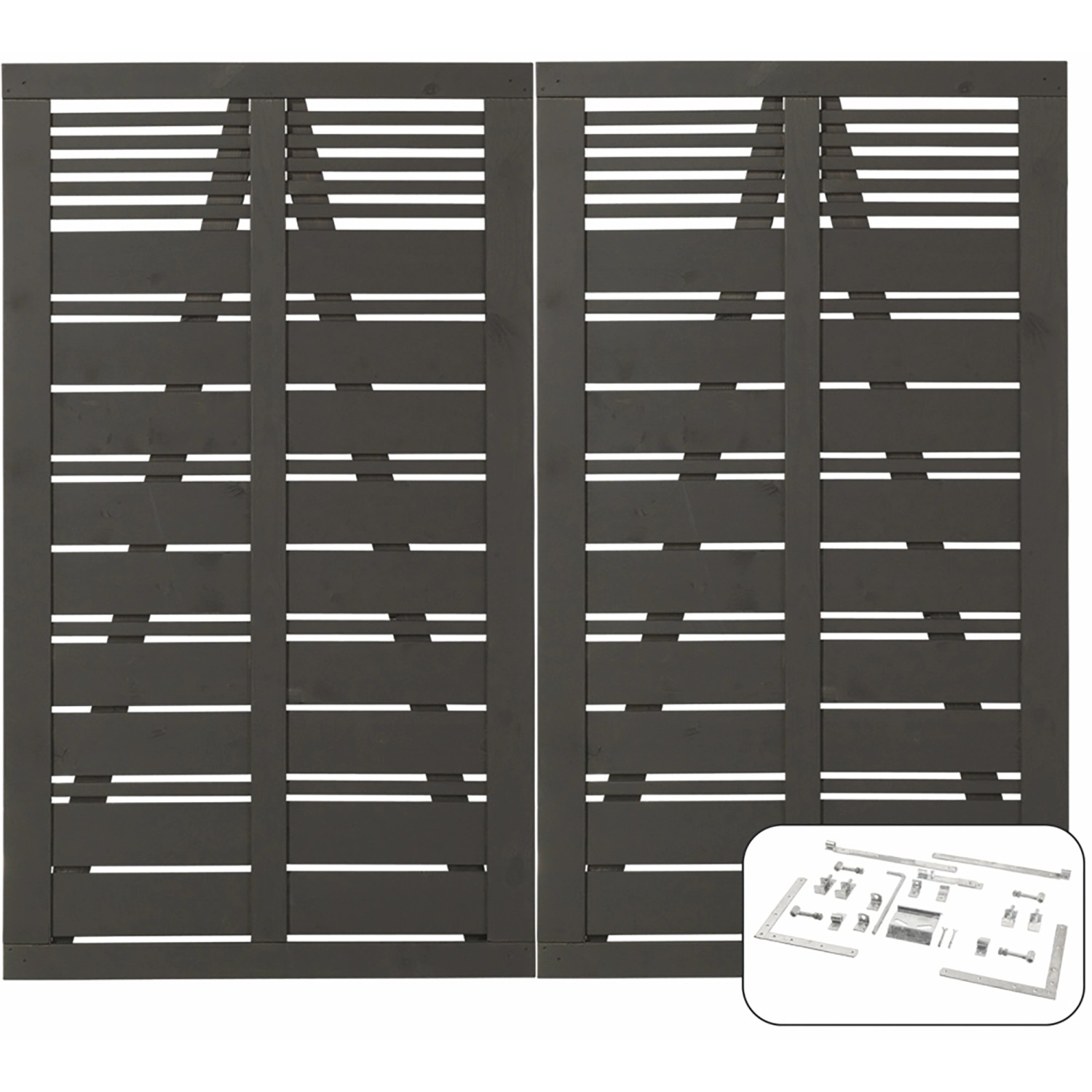 Doppeltor Silence Nadelholz Umbragrau 200 cm x 170 cm günstig online kaufen