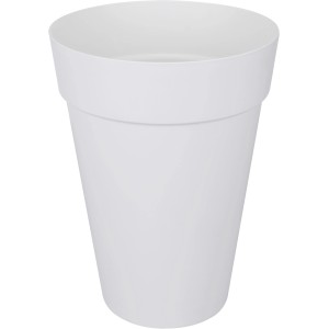 Weißer, hoher Elho Blumentopf Loft Urban, Ø 28 cm, für den Außenbereich.