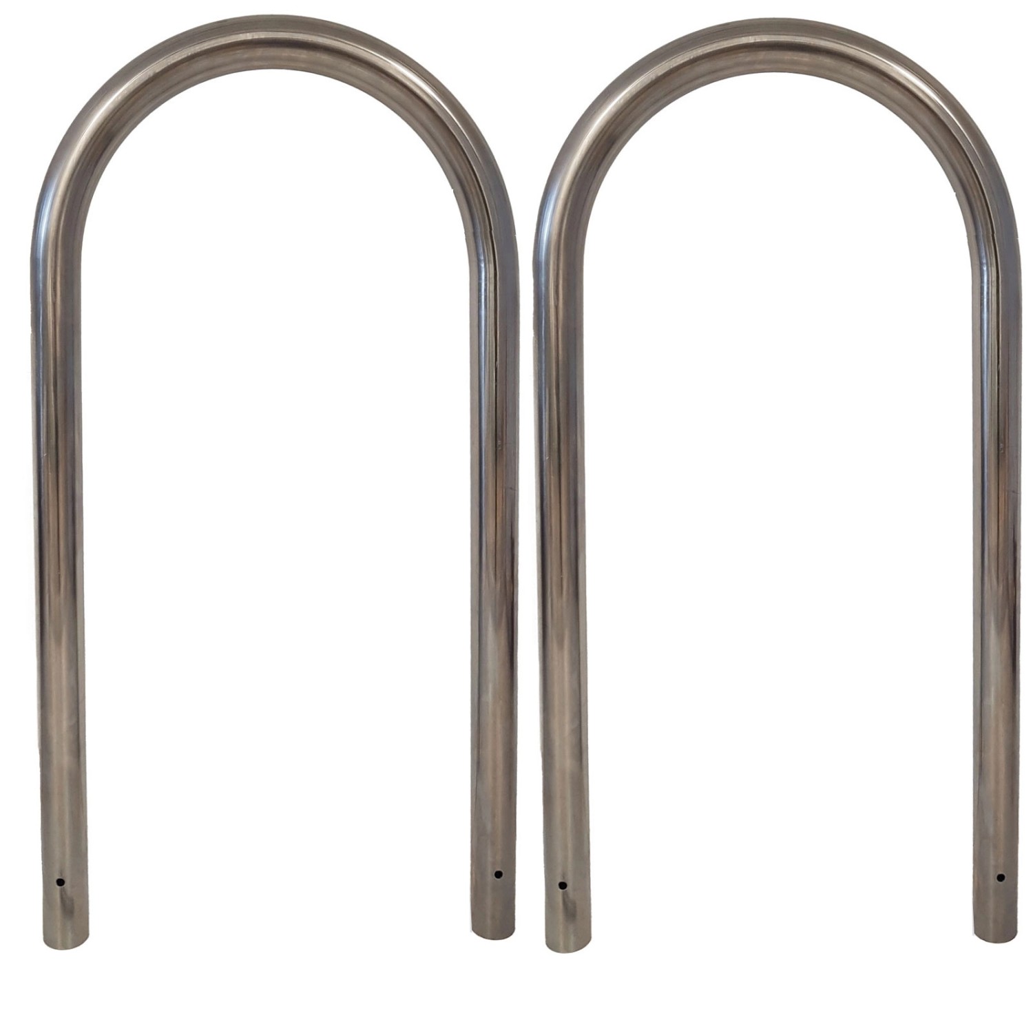 TRUTZHOLM 2x Fahrradanlehnbügel 115 x 58 cm Edelstahl Durchmesser 60 mm Typ U