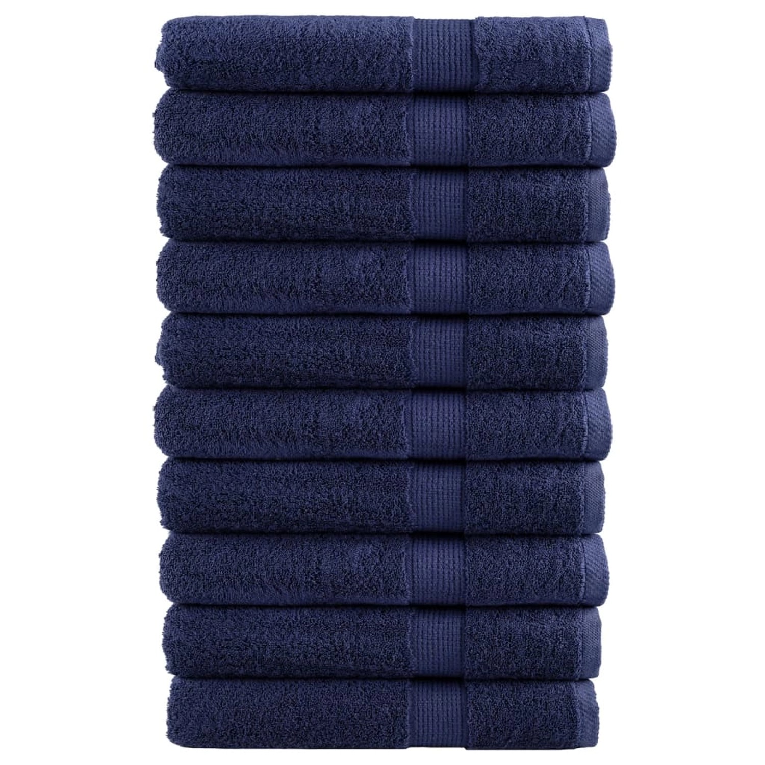 vidaXL Premium-Saunatücher 10 Stk Marineblau 80x200 600g/m2 Baumwolle