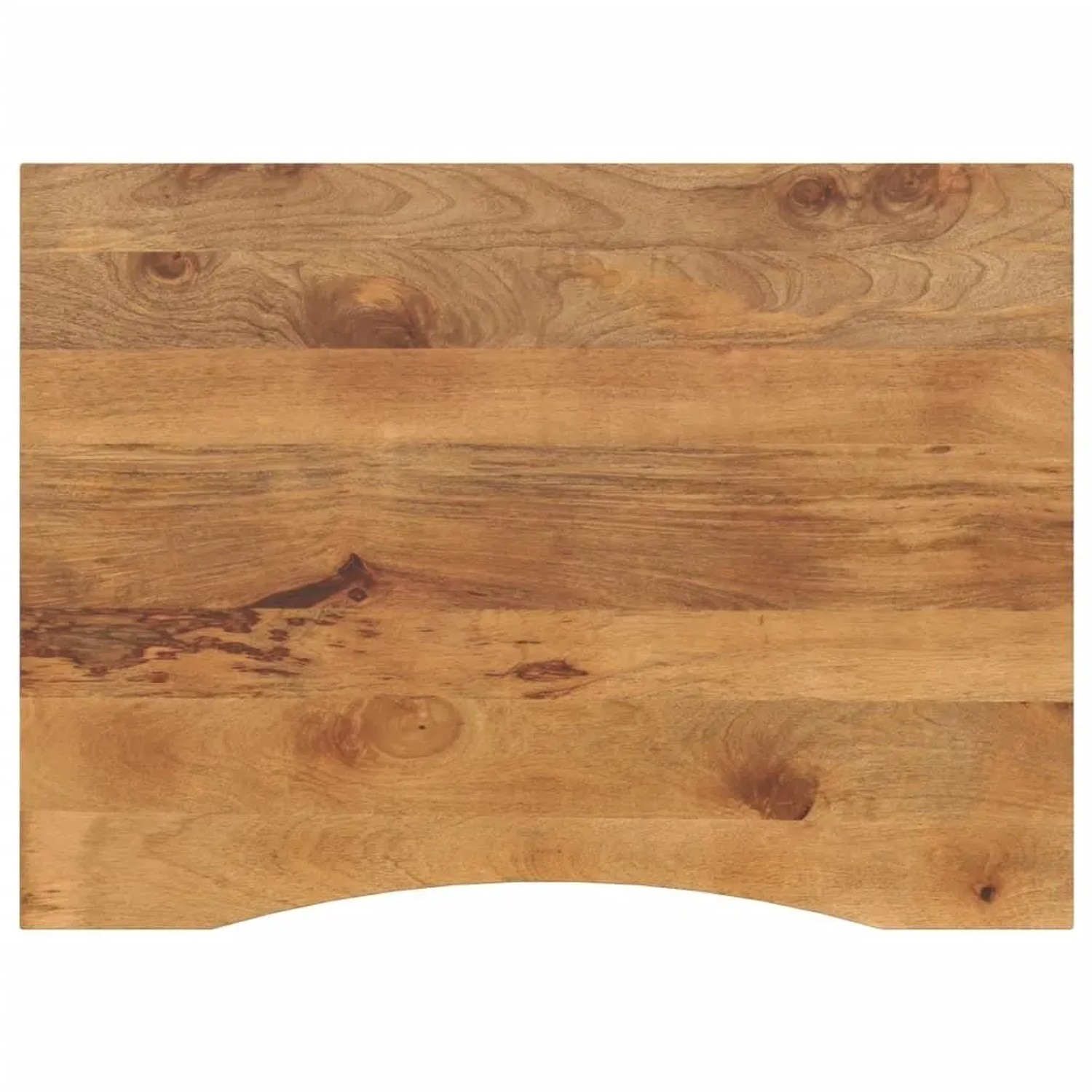 vidaXL Schreibtischplatte mit Aussparung 100x80x2,5cm Massivholz Mango 370220
