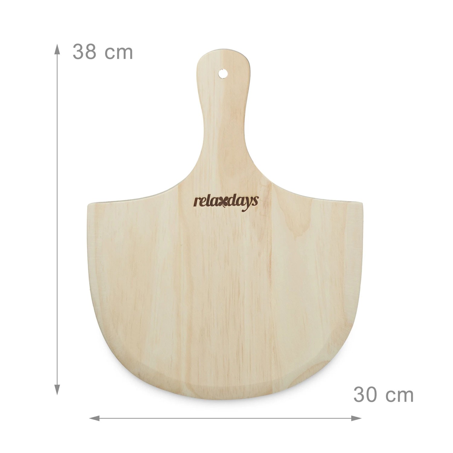 Heller Holz-Pizzaschieber Relaxdays, 38x30 cm, für knusprige Pizza & Flammkuchen. Grillutensil.