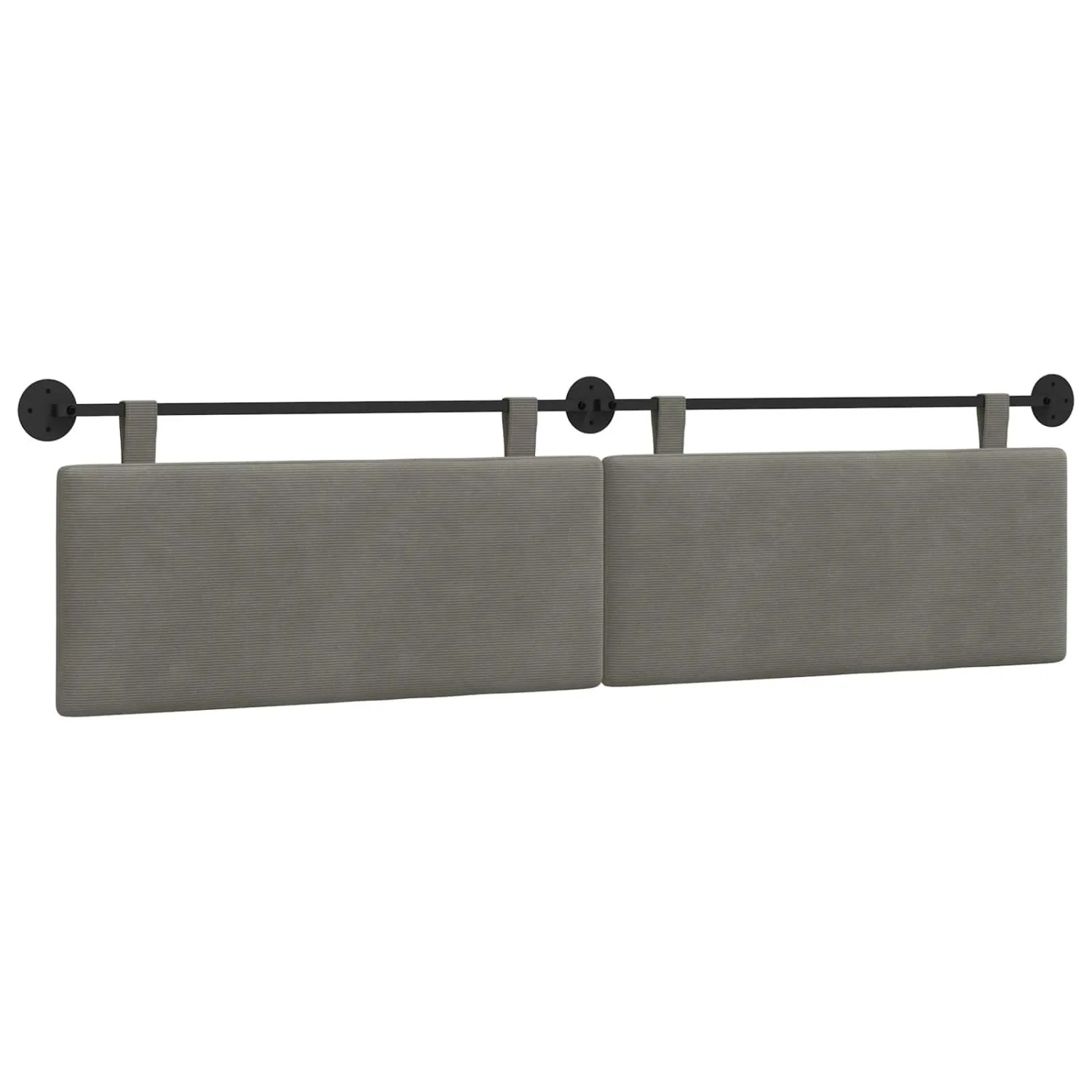 vidaXL Hängevorderseite Uni Hellgrau 210 x 55 x 5 cm Cordstoff 42031834