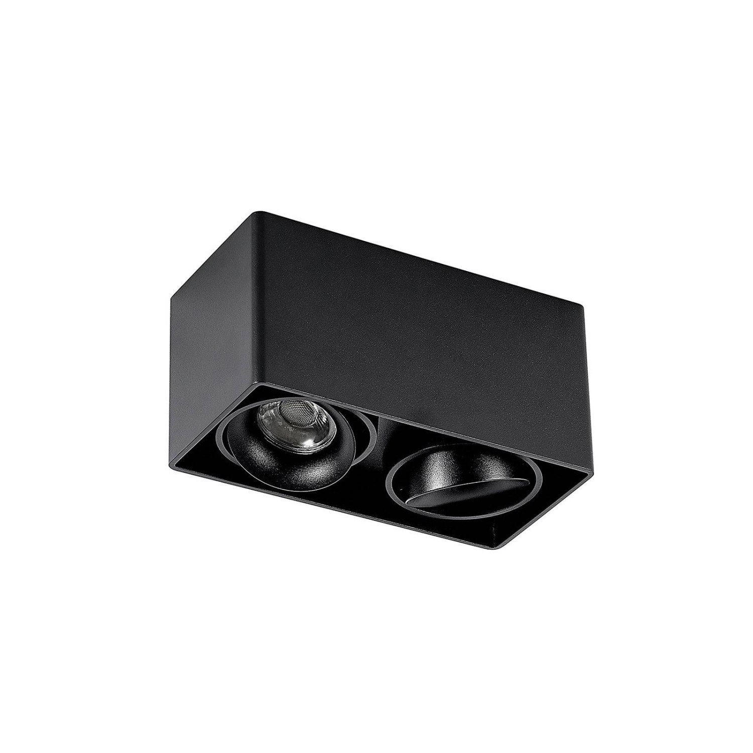 Arcchio Deckenlampe Kubika 9928031 Modern in Schwarz aus Aluminium 2-flammig GU10 Flurleuchte