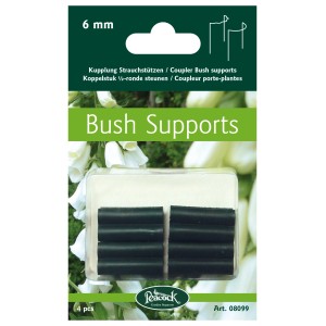 Peacock Kupplungen für Strauchstützen (Ø 6mm, 4 Stück) zur Verbindung von Rankhilfen.