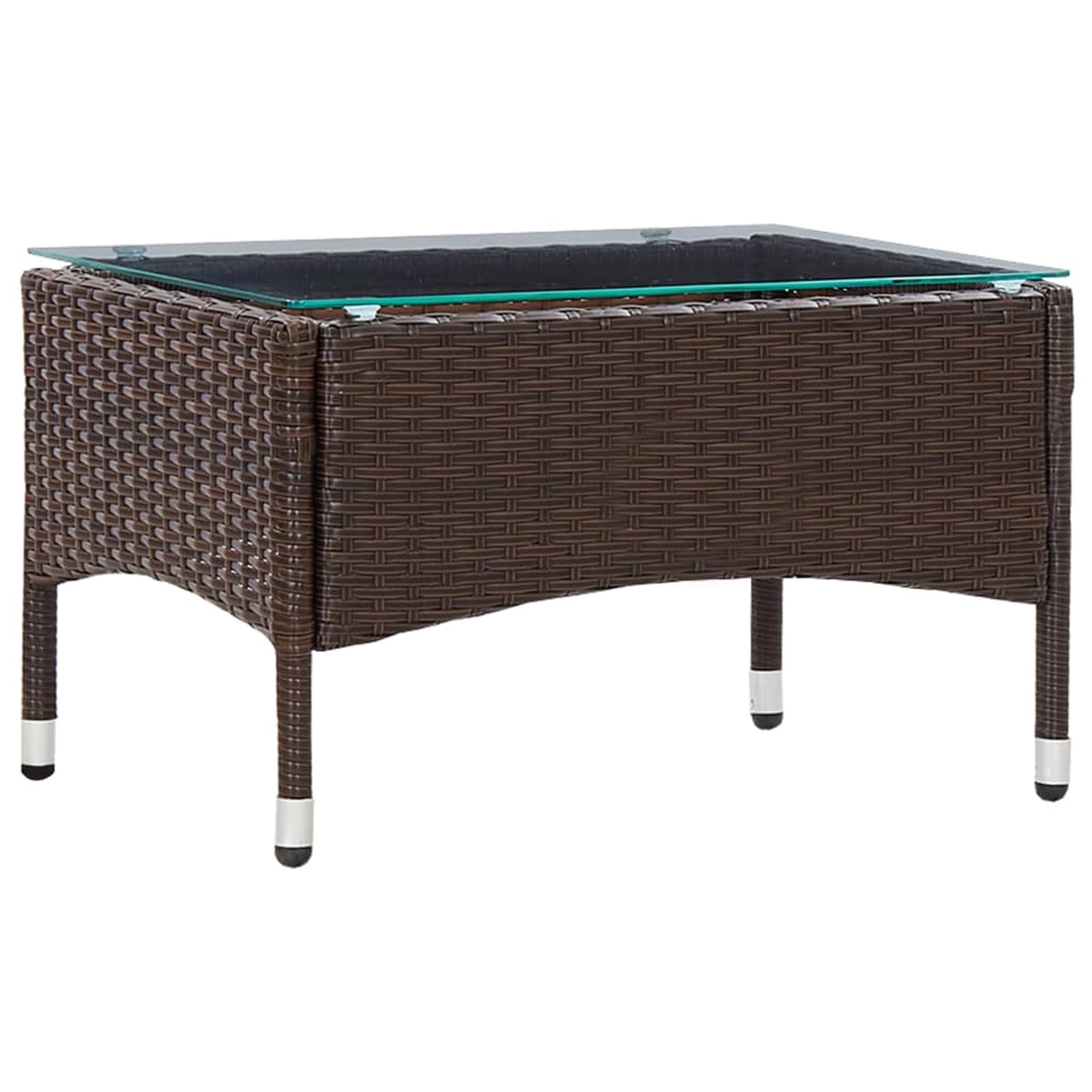 vidaXL Couchtisch Braun 60x40x36 cm Poly Rattan 45906