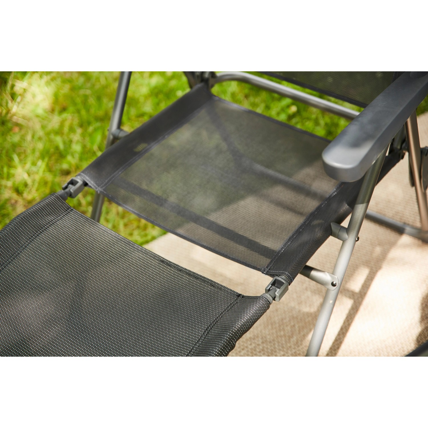 Siena Garden Camping Fußteil Comfort, anthrazitfarben, für entspanntes Camping.