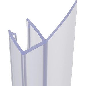 Transparentes baliv Wasserabweisprofil F-Form für 4 mm Glas.