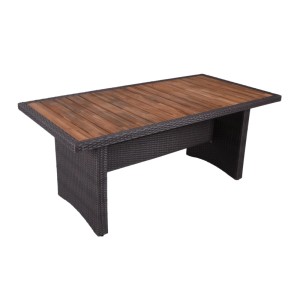 DELUKE Gartentisch ESSEN Akazie Weidengrau 90x180x75cm Terrassentisch Wetterfest Outdoor Tisch