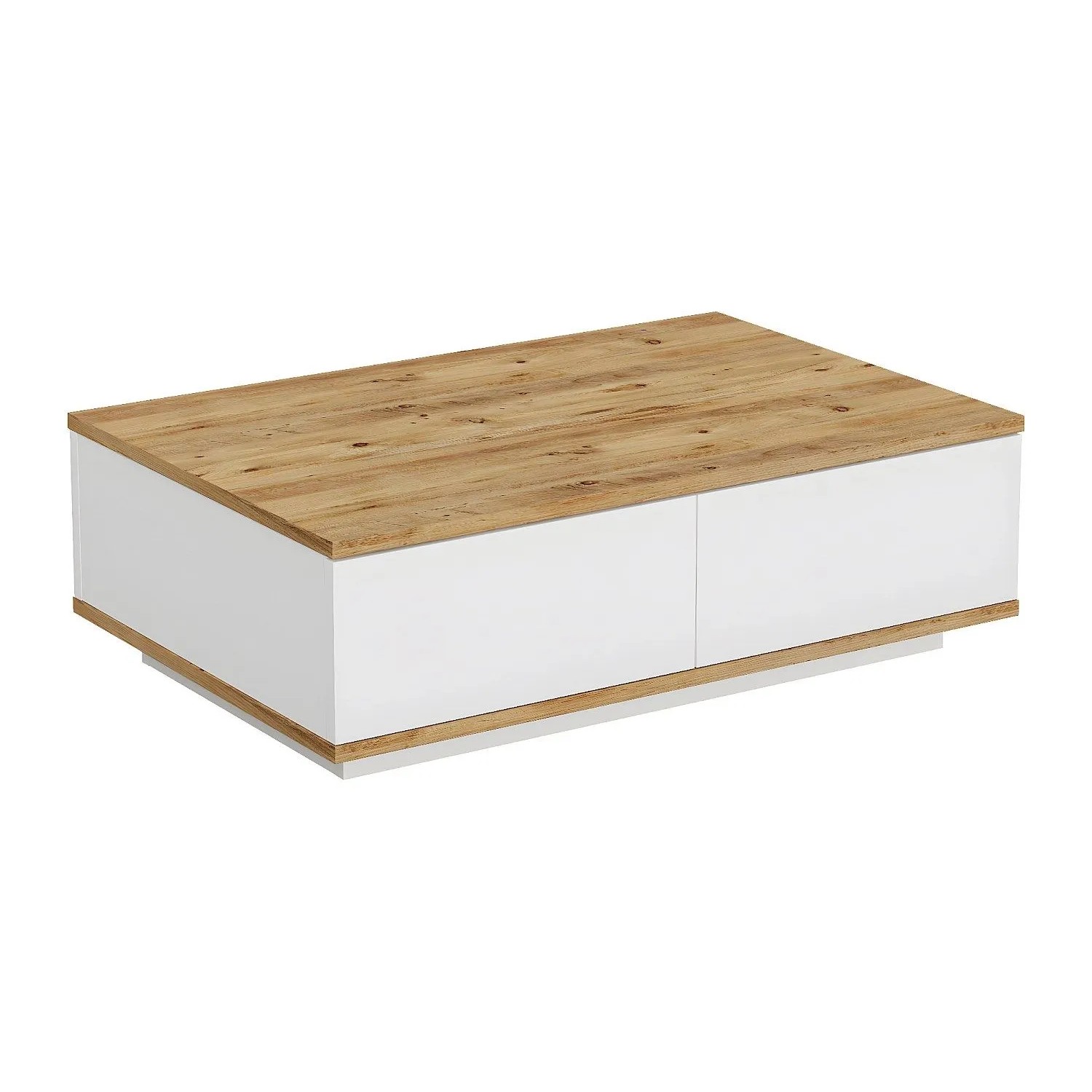 Vente-unique Couchtisch Lotula Naturfarben Hell  Weiß 90 cm
