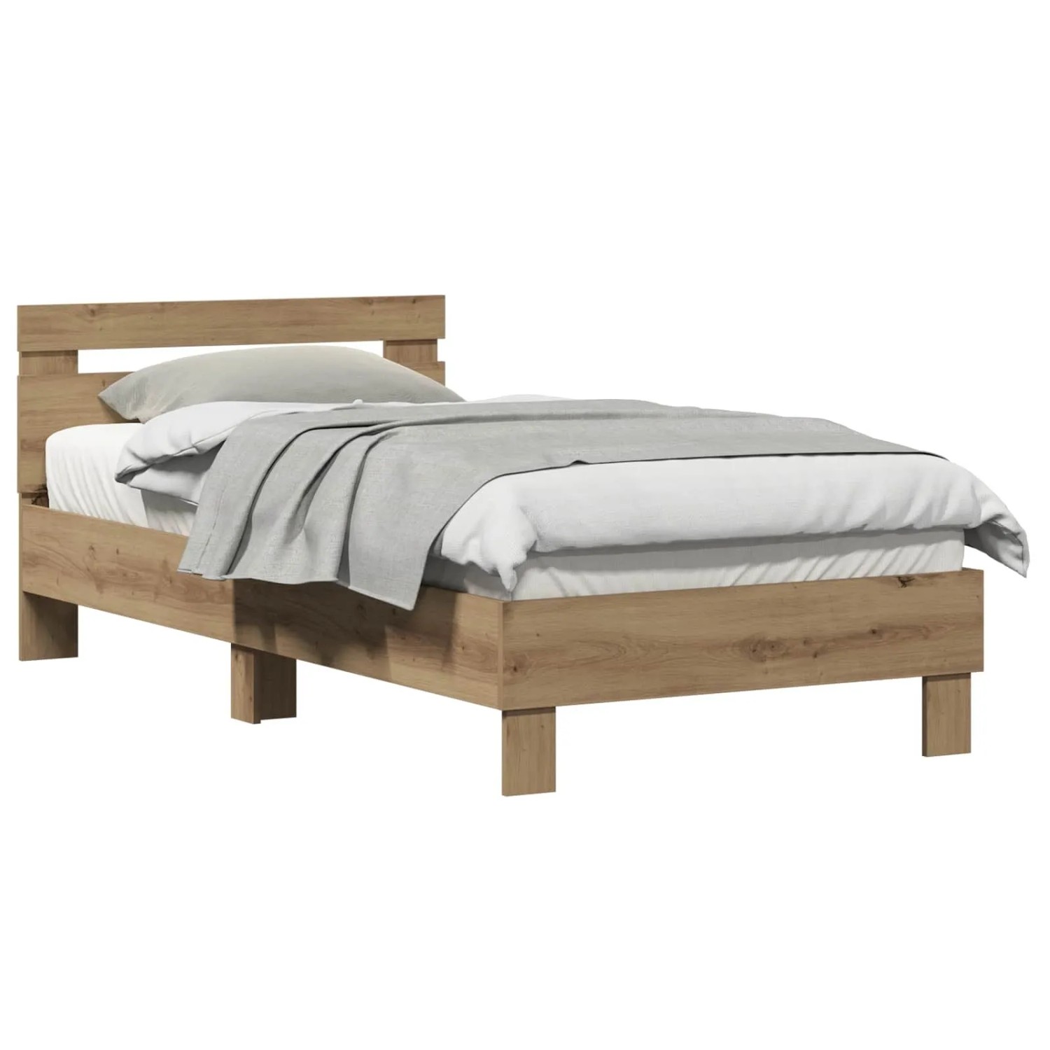 vidaXL Bettrahmen Artisan-Eiche 193 x 95 x 88 cm Holzwerkstoff 874122