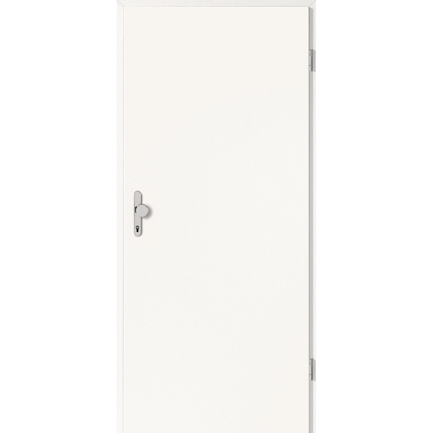 GetaDoor Wohnungseingangstür (GL223) CPL Weiß 98,5 x 198,5 cm Anschlag Rechts