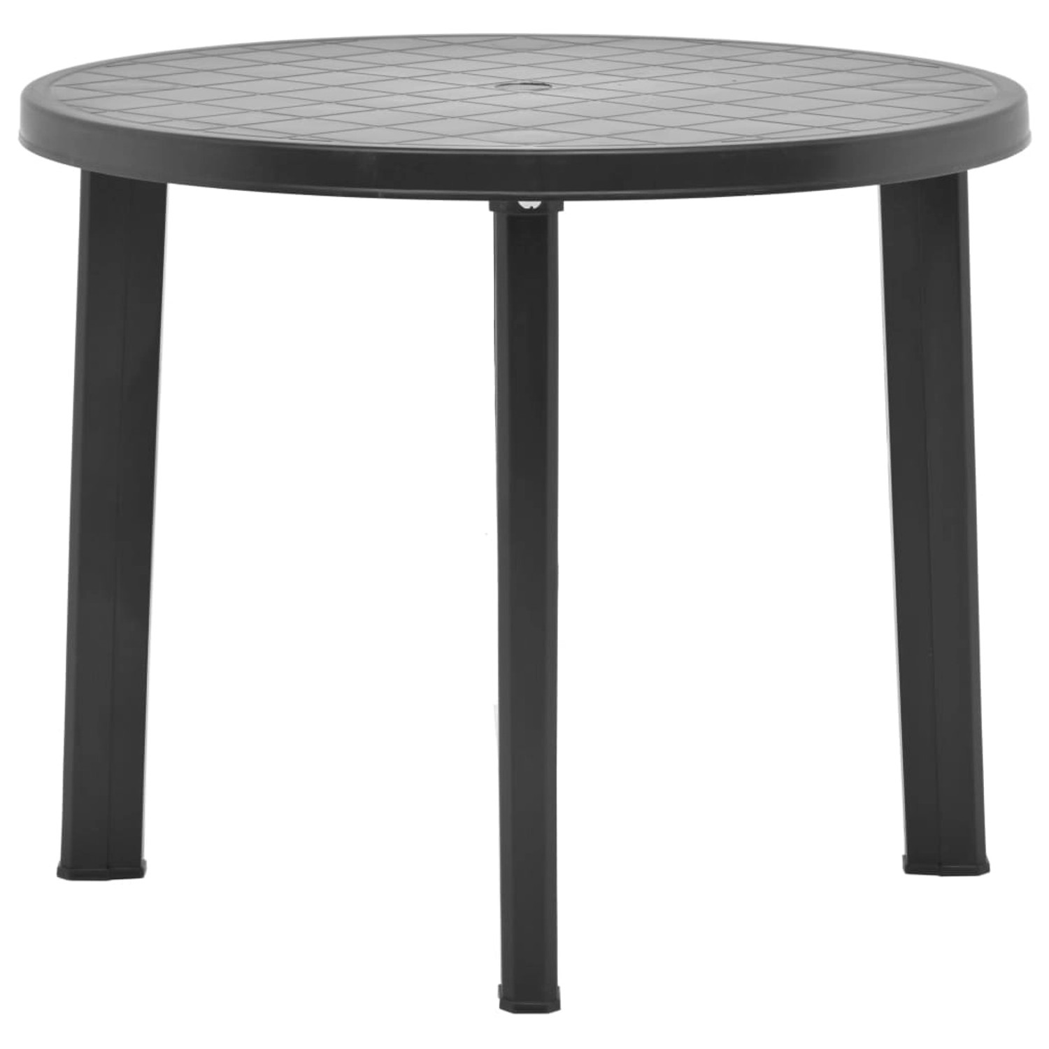 vidaXL Gartentisch Anthrazit 89 cm Kunststoff 48807 günstig online kaufen