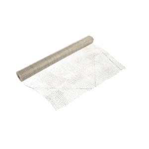 Verzinktes 6-Eck-Geflecht, 25 mm Maschenweite, Drahtstärke 0,8 mm, auf Rolle.