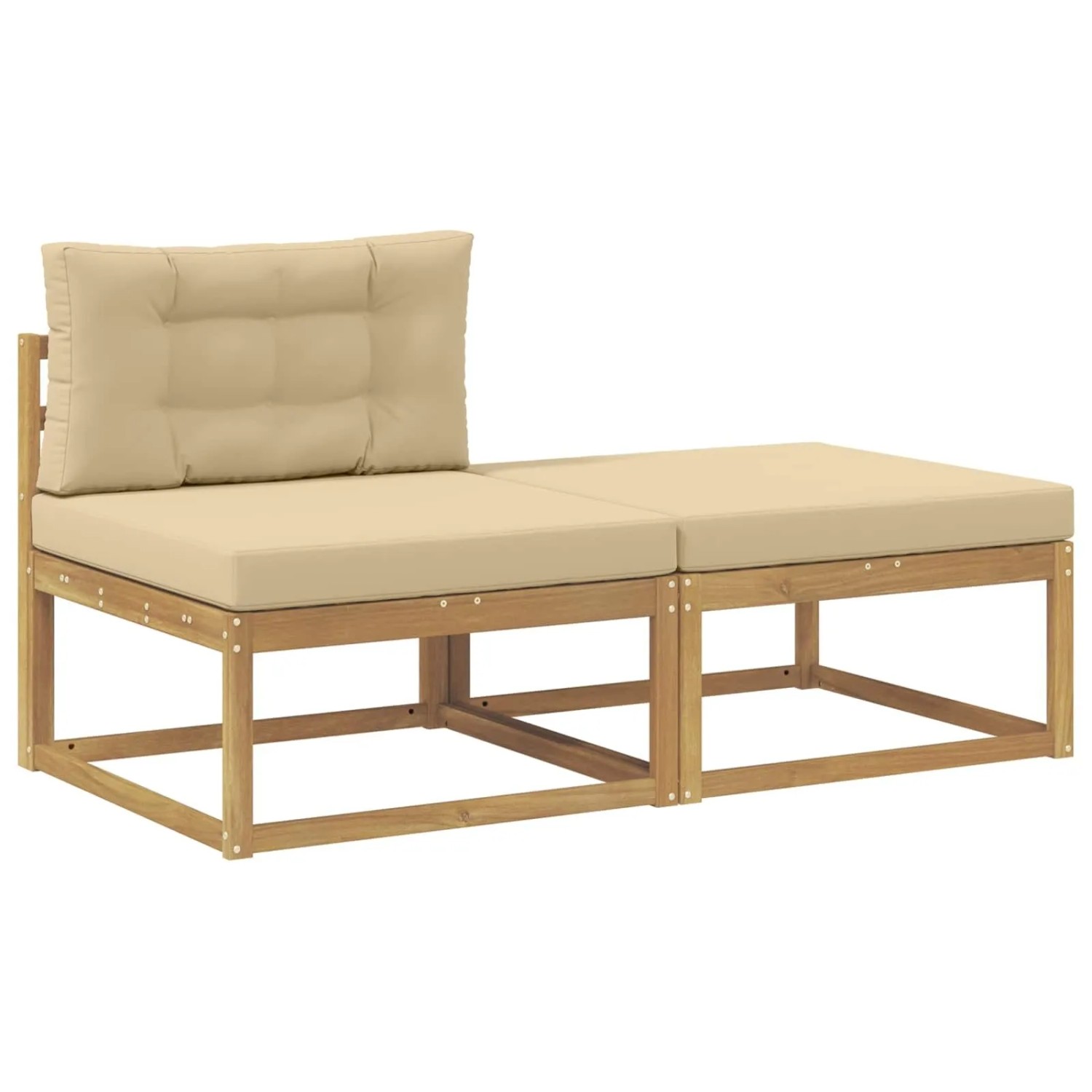 vidaXL 2 Stück Outdoor-Fußhocker Polyester Weiß 901554
