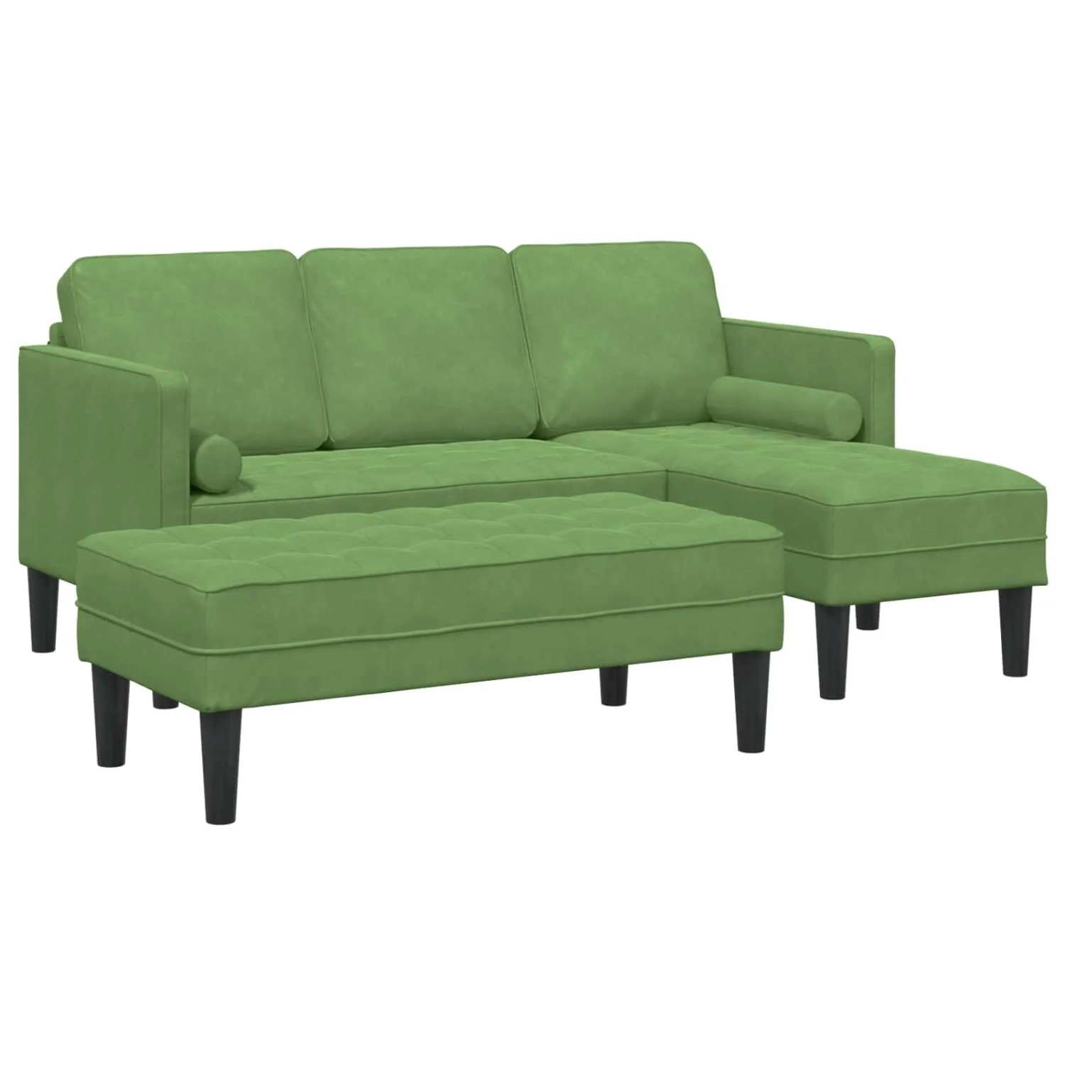 Thumbnail - vidaXL Sofa Set mit Kissen 2-Tlg Hellgrün Polyester 3329267