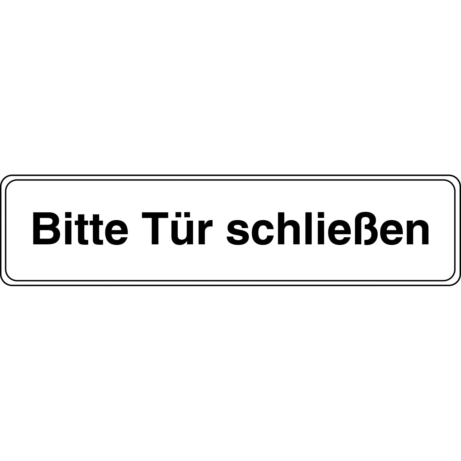 Signum Safety Signs Tür-/Hinweisschild Bitte Tür schließen 4,8 cm x 20 cm Weiß