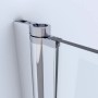 Detailaufnahme: Aurlane Badewannenfaltwand Silver Classic, 80x140 cm, Chrom, 1-flügelig.
