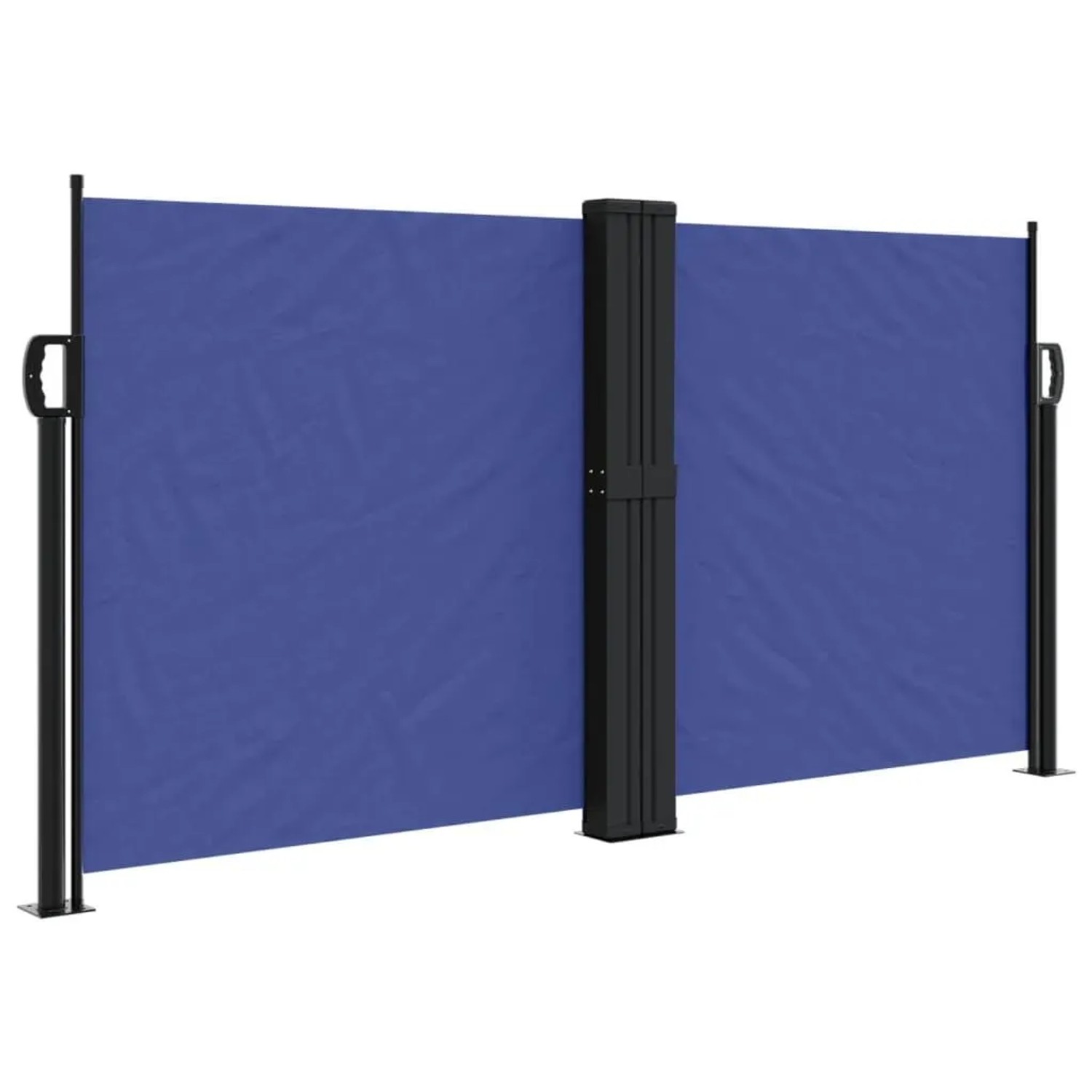 Furnicato Seitenmarkise Ausziehbar Blau 120 X 600 Cm