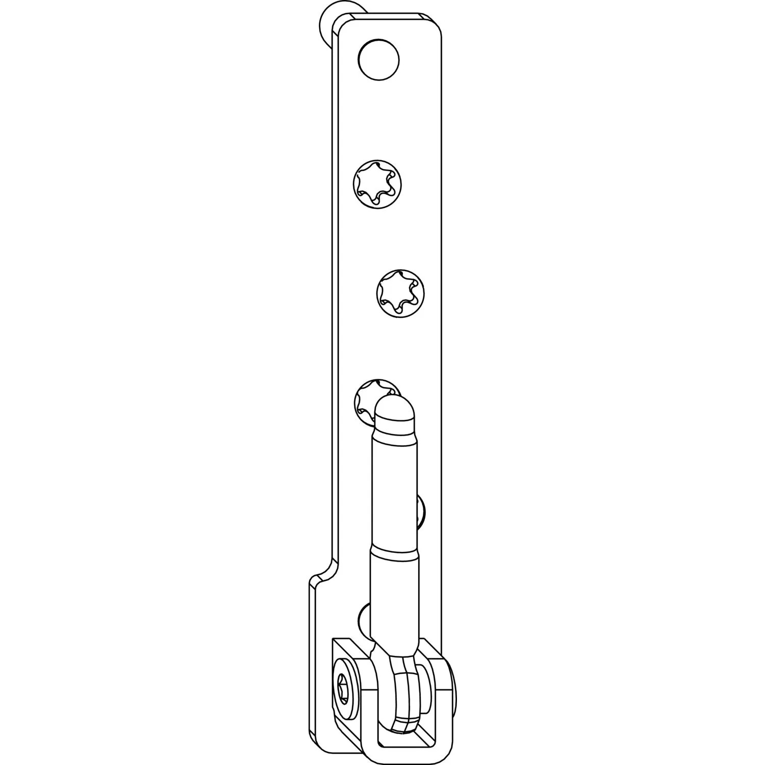 Maco Ecklager Mammut 180kg Pvc 12/20mm Tragezapfen 9mm Weiß Rechts