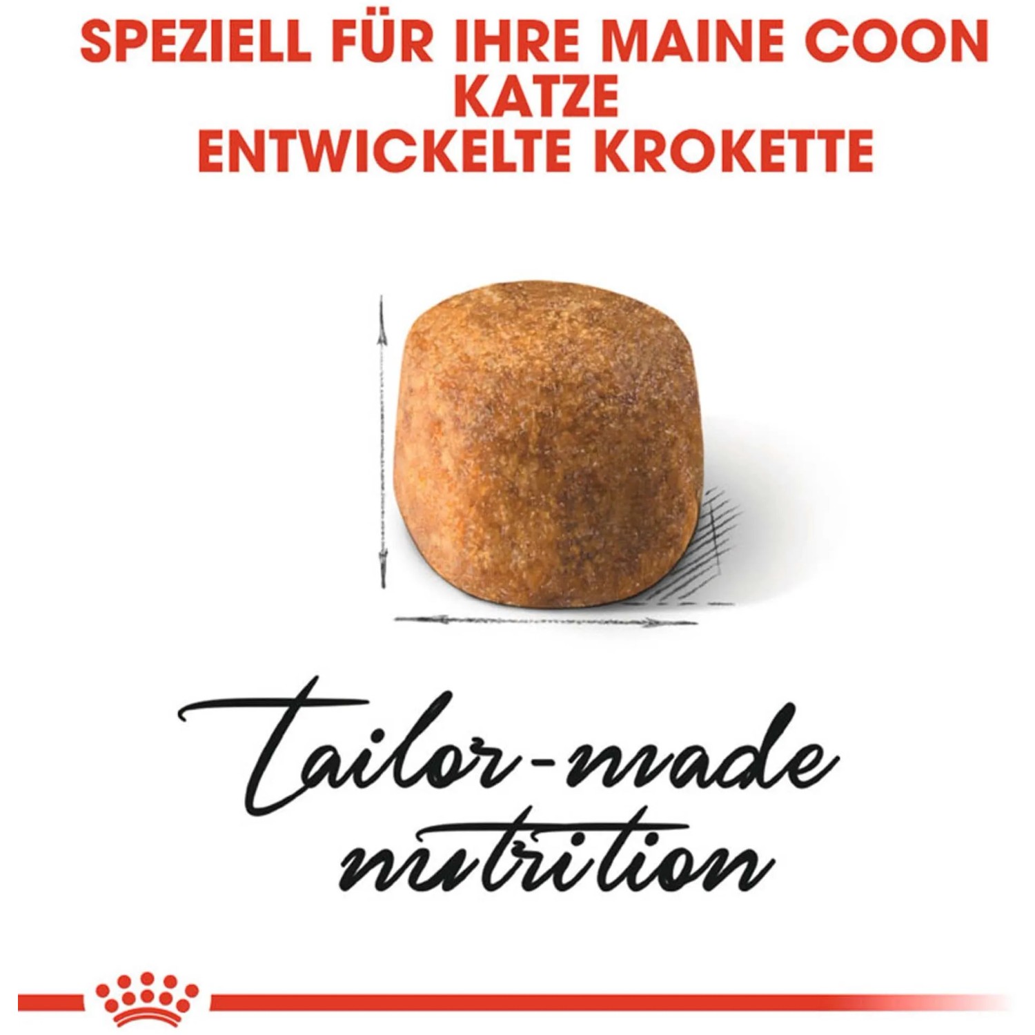 Krokette Royal Canin Maine Coon Adult Katzenfutter Trocken, speziell für große Katzenkiefer.