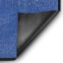 Blaue Karat Schmutzfangmatte Rhine 90x150 cm mit Vinyl-Rückseite, Detailansicht.