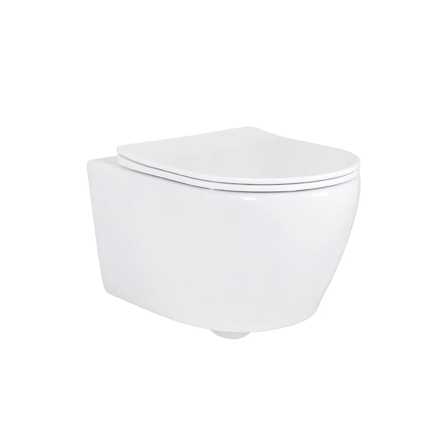 Belvit Spülrandloses Wand-WC Dusch-WC mit Taharet Bidet Funktion und Softclose WC-Sitz Weiß