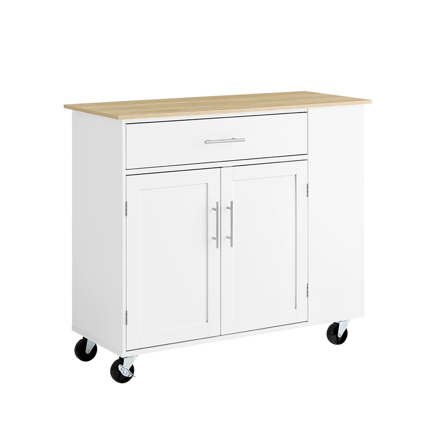 SoBuy Küchenwagen Servierwagen mit Schublade und Seitenregal Küchenschrank günstig online kaufen