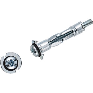 Metallhohlraumdübel-Set, 4 Stück, mit Schrauben (4x32mm) für Gipskarton- und Spanplattenwände.