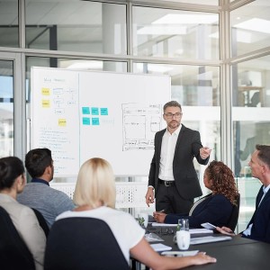 Costway Doppelseitiges Mobiles Whiteboard mit Rollen Weiß 120 x 90 cm