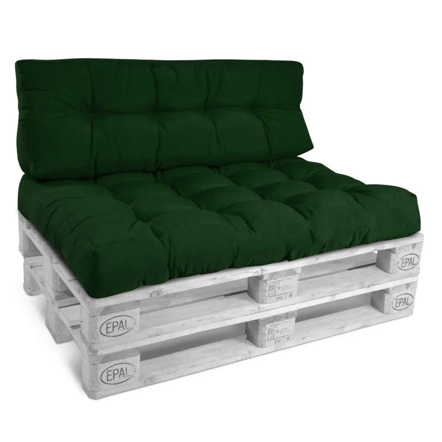 Beautissu Palettenkissen ECO Style Rücken 120 x 40 x 10 cm Dunkelgrün kaufen bei OBI