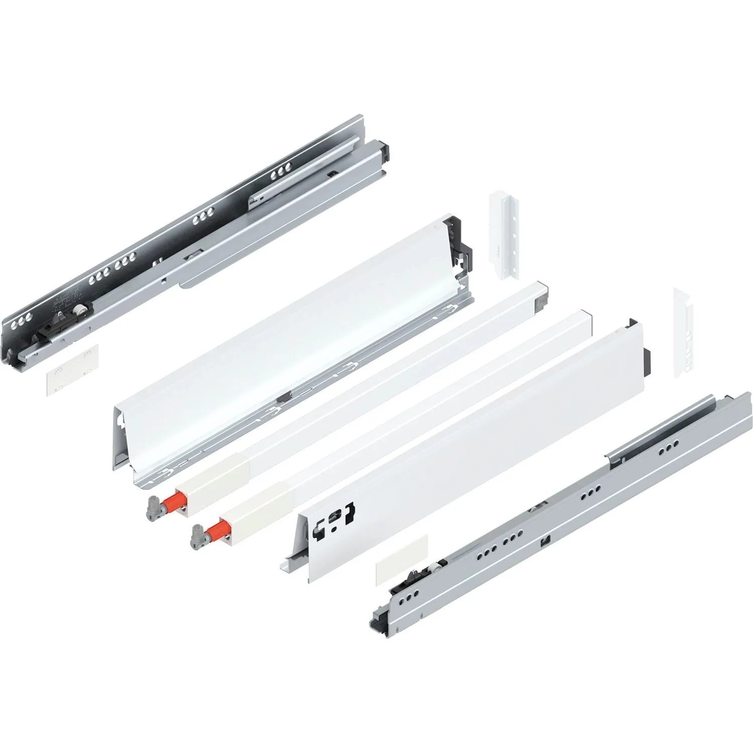 Blum C-Reling Tandembox antaro Vollauszug 500 mm 65 kg Seidenweiß 1 Paar