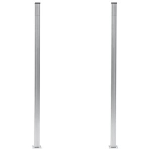 vidaXL Zaunpfosten 2 Stk Aluminium 185 cm 49076
