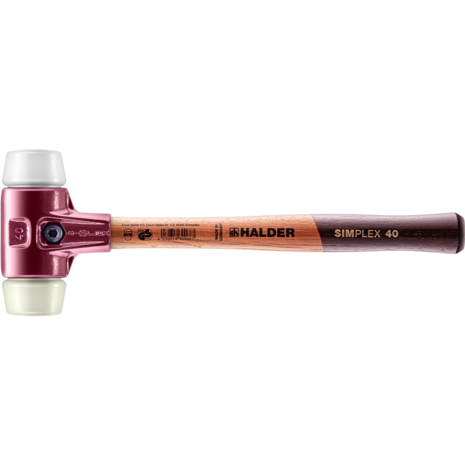Halder Simplex Schonhammer Ø 40 mm Superplastik   Nylon mit Tempergussgehäu günstig online kaufen