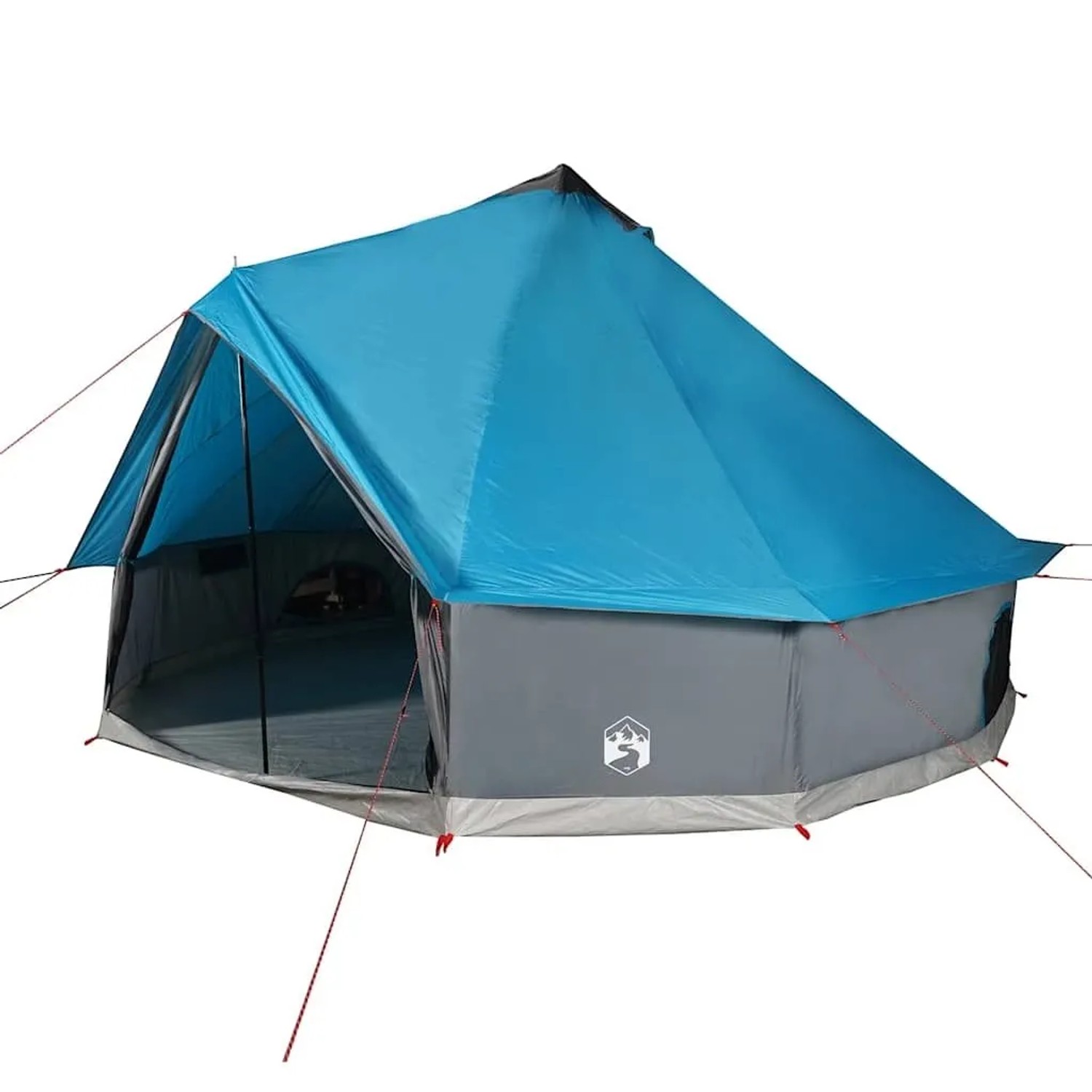 Furnicato Familienzelt Tipi Campingzelt Blau 500 X 500 X 300 Cm