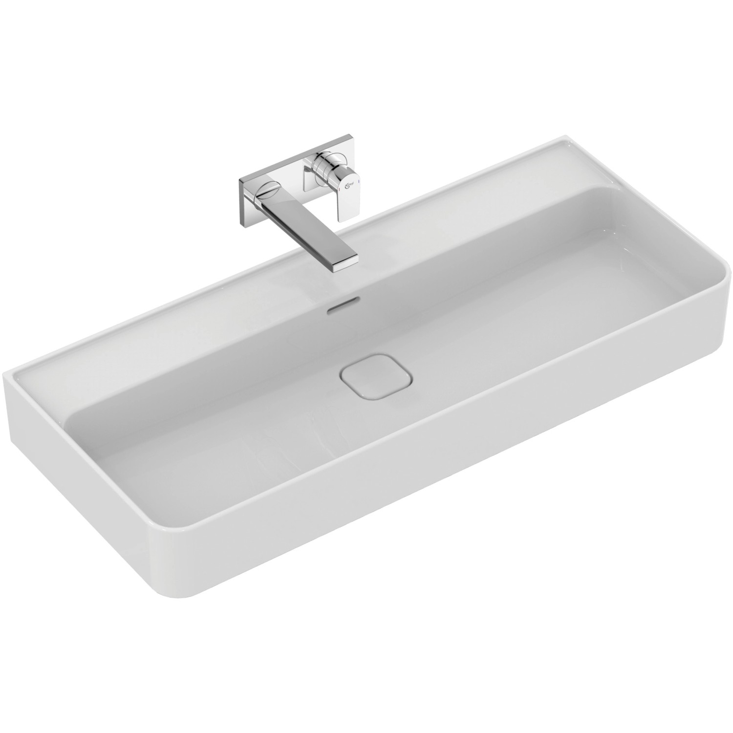 Ideal Standard Strada II Waschtisch, 100x43 cm, weiß, ohne Hahnloch, mit Überlauf.