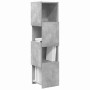 vidaXL Eckschrank in Beton Grau, 102cm hoch, aus Holzwerkstoff mit vier Fächern. Wohnzimmerschrank.